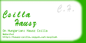 csilla hausz business card